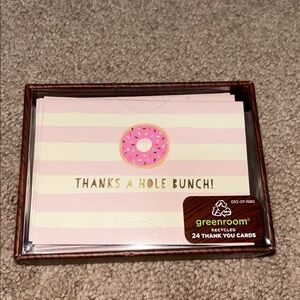 Greenroom Pink and White Thank You Cards